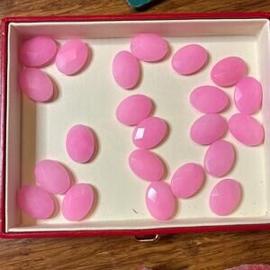 Large pink stones with holes 4 oz